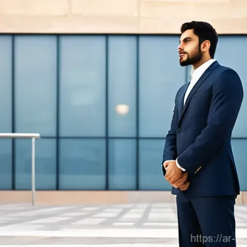 가치 기반 경력 발전을 위한 멘토 찾기 - **Prompt 1: The Guiding Compass of Self-Discovery**
    "A confident young Arab professional, wearin...