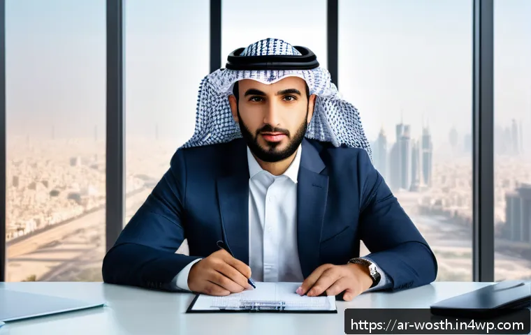 가치 기반 경력 목표 달성을 위한 동기 부여 전략 - A professional Arab man in his 30s, wearing modern business attire with a subtle traditional touch l...